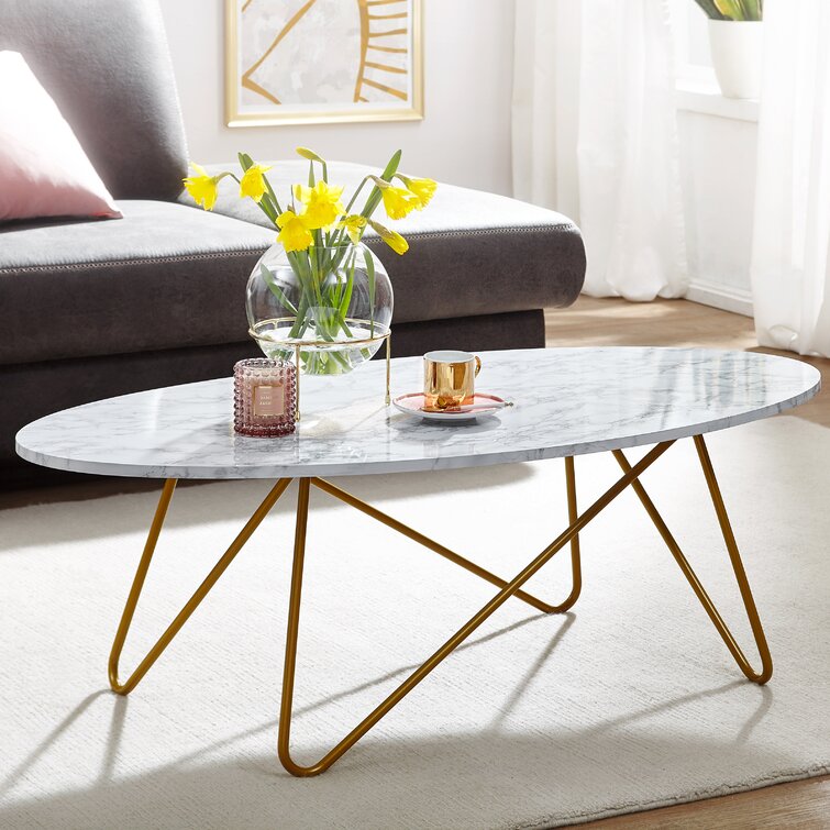 Grey oval coffee deals table